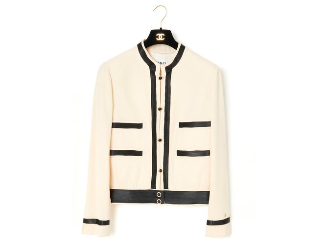 Chanel 02P ICONIC JACKET FR40 Roh Wolle  ref.296152