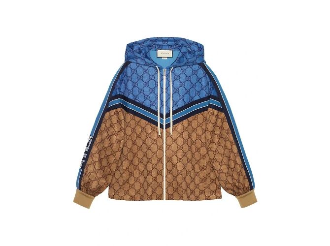 Gucci Technical jersey Jacket Brown Blue Beige Caramel