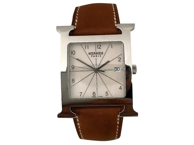 Hermès Relojes de cuarzo Blanco Acero  ref.296595