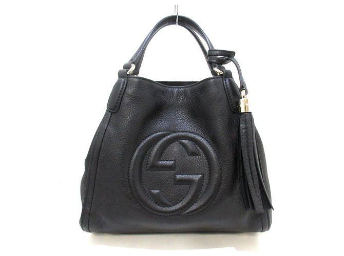 Gucci soho Negro Cuero ref.296610 - Joli Closet