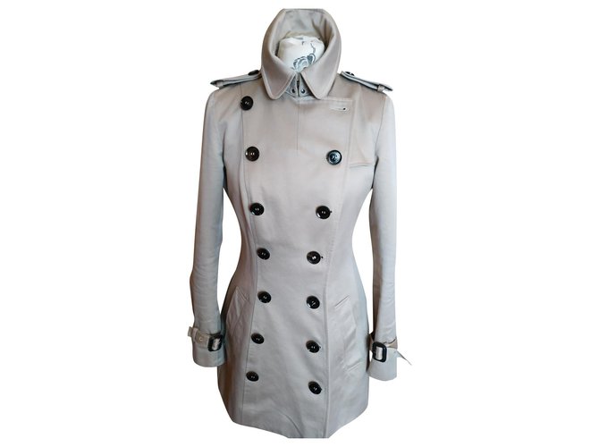 Burberry Prorsum Fitted trench coat Beige Cotton ref.296737 Joli Closet