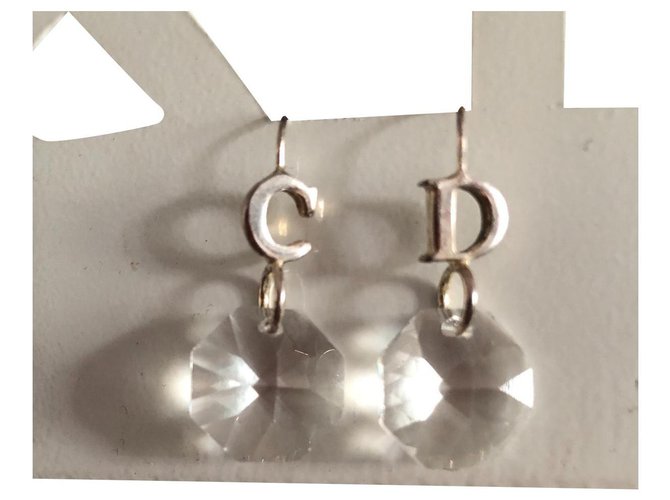 Dior Earrings Silvery Silver  ref.296822