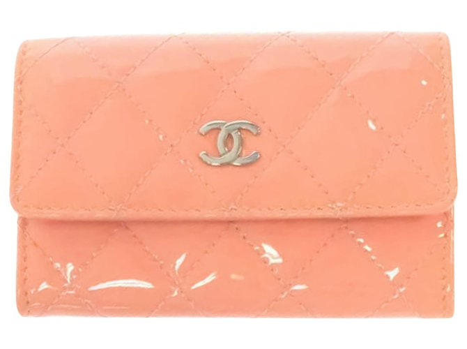 Chanel Pink CC Patent Leather Long Wallet ref.296874 - Joli Closet