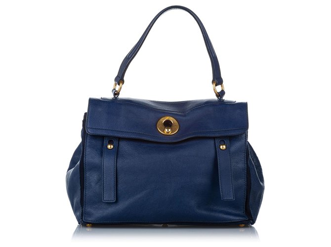 Yves Saint Laurent Muse Two Bag - Blue Shoulder Bags, Handbags