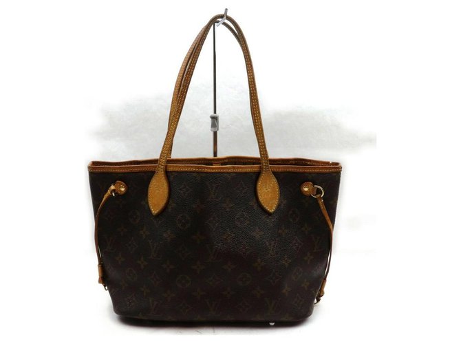 Louis Vuitton Bolso tote pequeño con monograma Neverfull Bag Cuero  ref.297329
