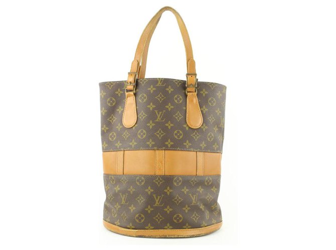 Louis Vuitton Monogram Marais Bucket GM Tote Bag Leather  ref.297382