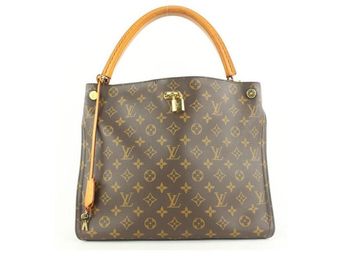 Louis Vuitton Borsa hobo nera Monogram Noir Gaia con lucchetto Artsy Pelle  ref.297423