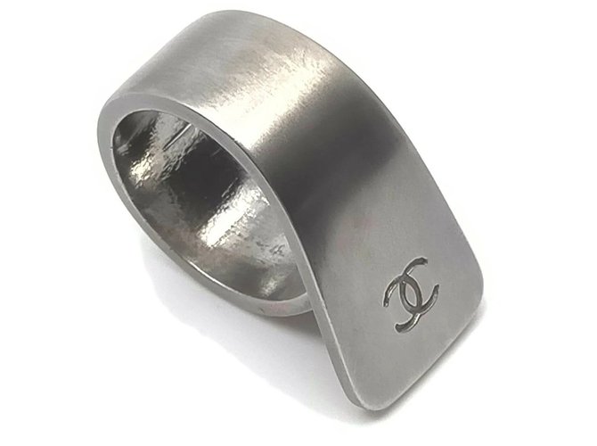 Chanel Size 6 Silver ring  ref.297489
