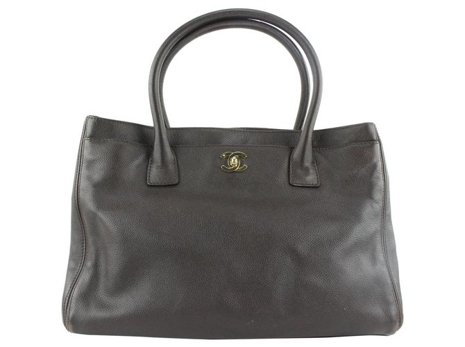 Chanel Dark Brown Caviar Leather Cerf Executive Tote Bag ref.297498 - Joli  Closet
