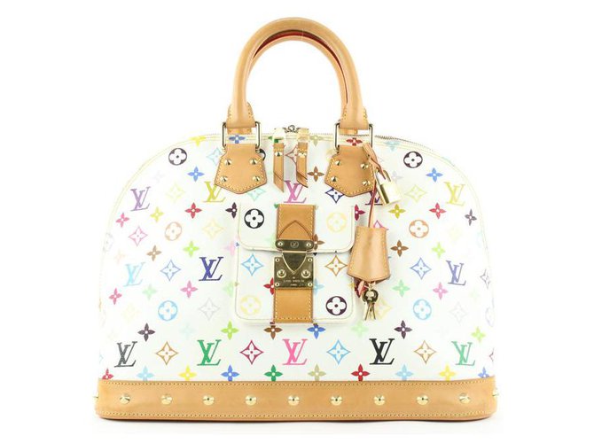 Louis Vuitton, Bags, White Multicolor Alma