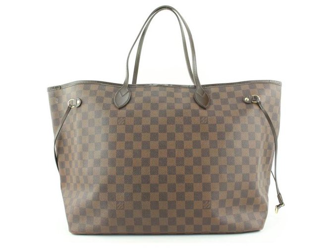 LOUIS VUITTON Women's Neverfull GM Damier Ebene Leather in Brown