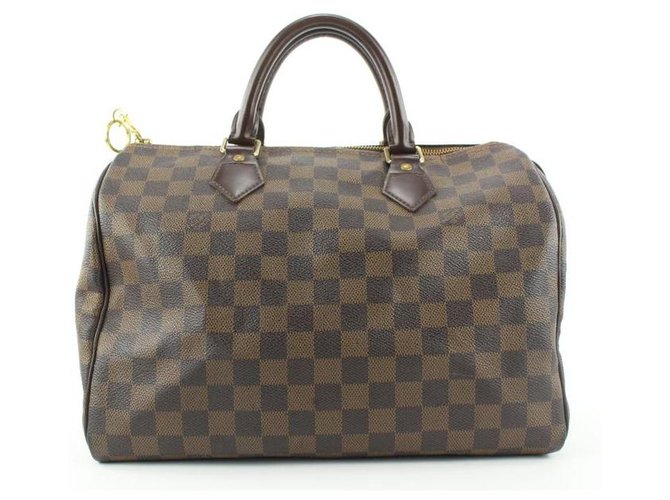 Louis Vuitton Damier Ebene Speedy 30 Boston Bag Leather ref.298000 - Joli  Closet