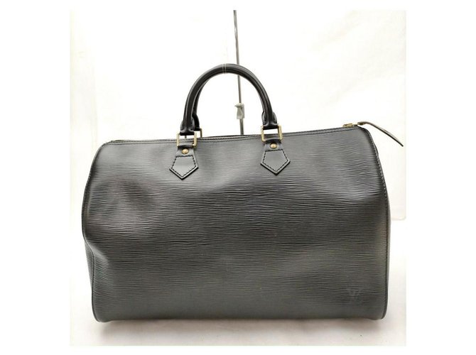 LOUIS VUITTON Epi Leather Black Speedy 35 Handbag