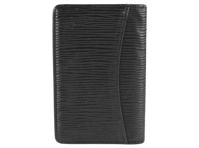 Louis Vuitton Black Epi Leather Card Holder Wallet 15lvs1210 ref