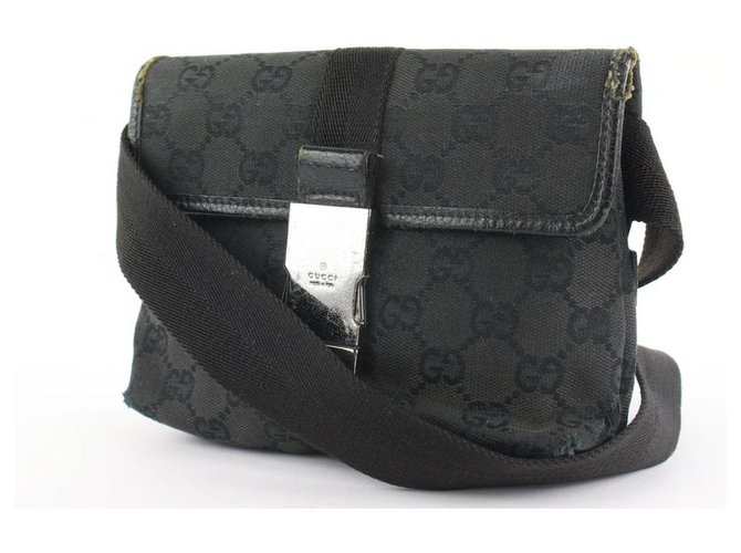 Gucci Marsupio nero con monogramma GG marsupio da cintura Pelle ref.297638  - Joli Closet