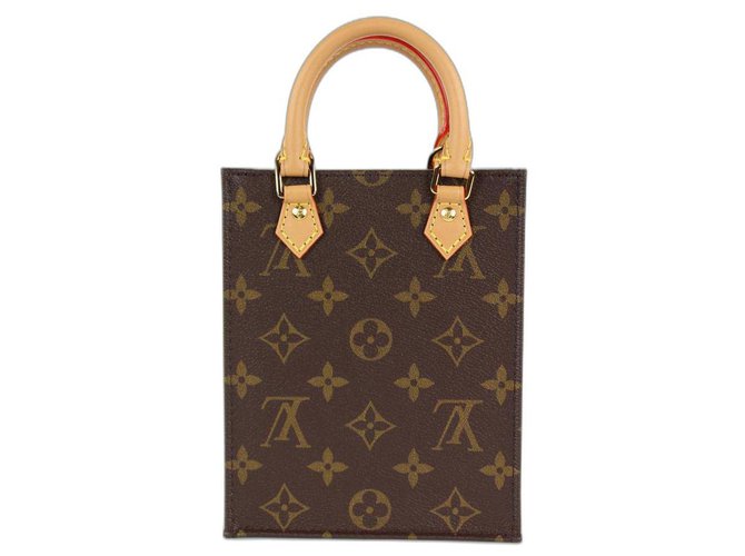 Louis Vuitton Monogram Mini Sac Plat Petit Nano Crossbody Bag
