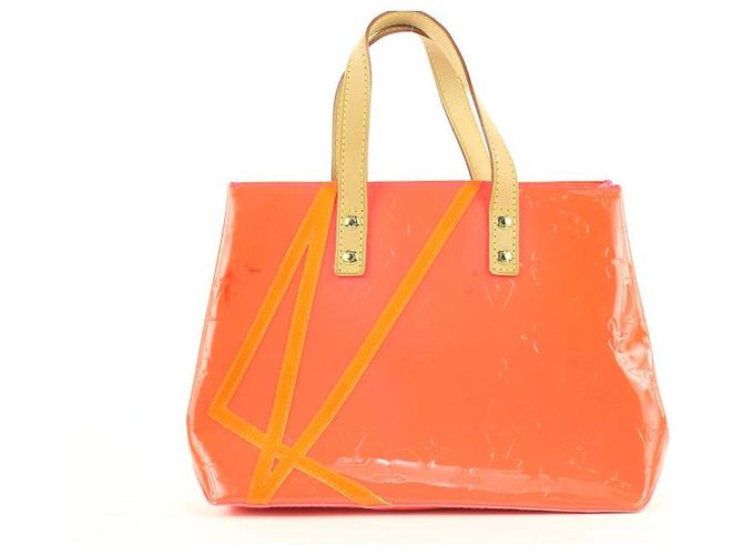 Louis Vuitton Rob Wilson Orange Monogramm Vernis Fluo Neon Reade PM Einkaufstasche