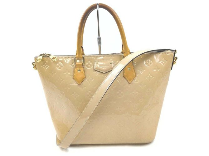 Louis Vuitton Monogramme beige Vernis Montebello MM 2way Tote Bag avec sangle  ref.298057