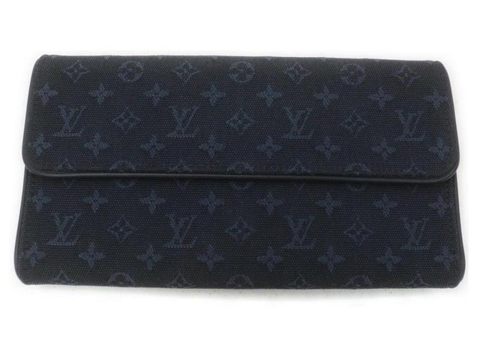 Louis Vuitton Khaki Monogram Mini Lin Porte Tresor Sarah Long Wallet  793lvs46