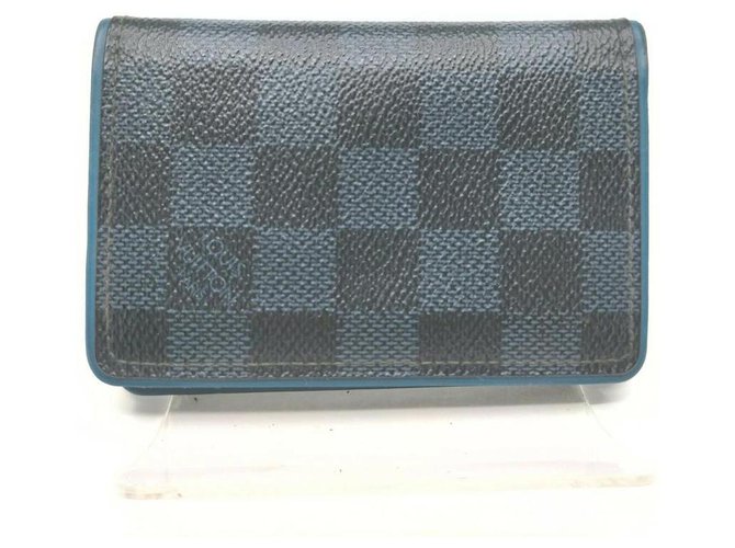 Louis Vuitton Estojo para cartão Ultra Rare Blue Damier Cobalt Organizer De Poche  ref.298346