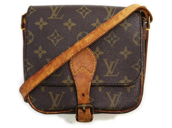 Louis Vuitton Monogram Mini Cartouchiere Crossbody Bag Leather ref.298358 -  Joli Closet