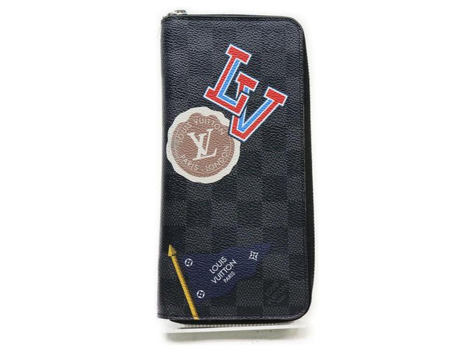 Louis Vuitton Zippy Wallet Vertical Damier Graphite Stickers