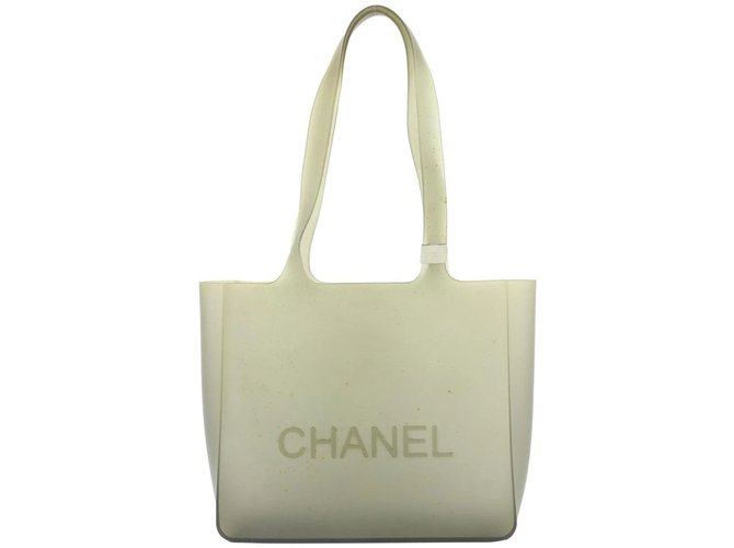 Chanel Translucent Rubber Black/Grey Rubber Tote Bag ref.298630 - Joli  Closet