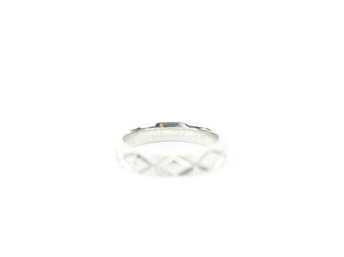 Chanel Size 3.5US PT950 Matelasse Quilted Platinum Ring  ref.298680