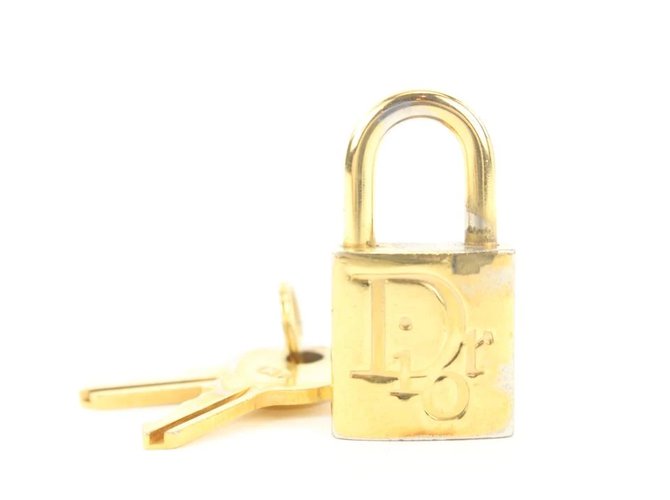 Dior Cannage Logo CD Lucchetto Cadena e Key Set Lock  ref.298776