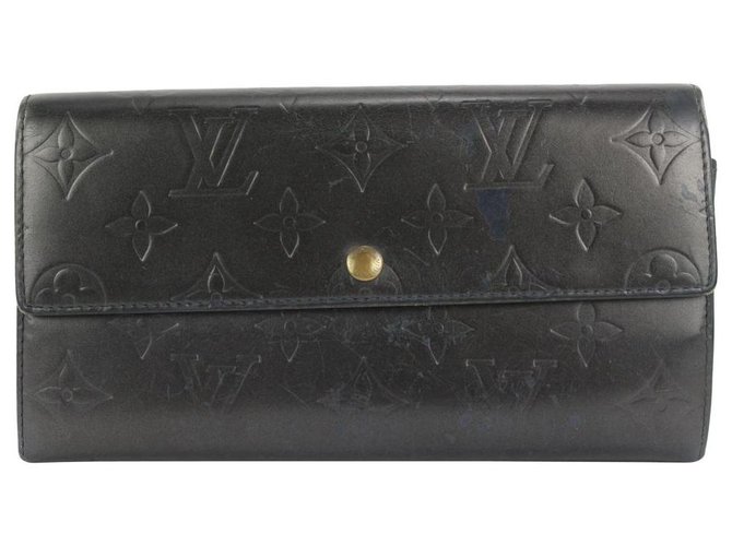 Louis Vuitton Grey Monogram Vernis Sarah Wallet Porte Tresor Leather  ref.298846 - Joli Closet