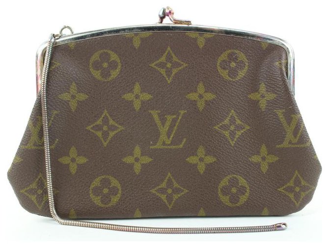 Louis Vuitton Pochette Kisslock Monogram Ultra Rare French Twist  ref.298910
