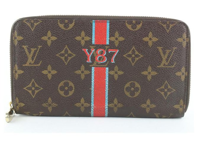 Louis Vuitton Brown Monogram Mon Zippy Organizer Wallet Zip Around