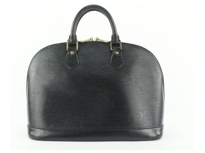 Louis Vuitton Black Epi Leather Noir Alma PM Bag ref.299010 - Joli