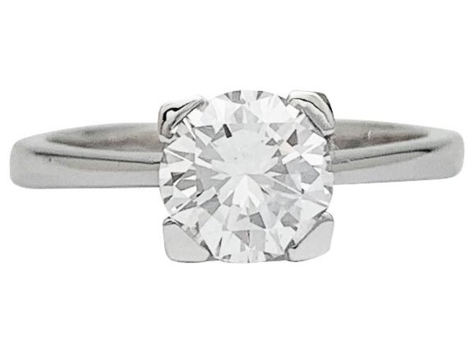 inconnue Bague solitaire diamant 1,01 carat en or blanc.  ref.299027