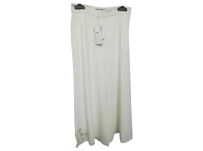 Stella Mc Cartney Pantalones anchos Stella McCartney blancos de algodón