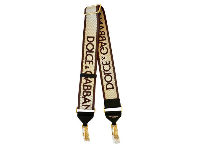 Dolce & Gabbana Purses, wallets, cases Brown Beige Cloth  ref.299161