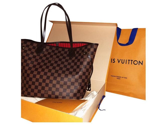 Pre-Owned Louis Vuitton Neverfull Damier Azur MM Tote Bag - Excellent  Condition 