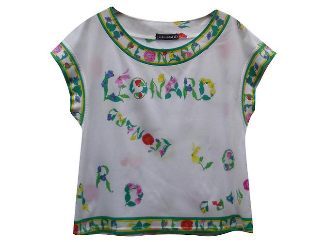 Leonard Tunika Bluse mit Blumenmuster Baumwolle Viskose Größe 42 Mehrfarben