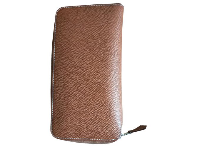 Hermès Silk in Light brown Leather  ref.299512