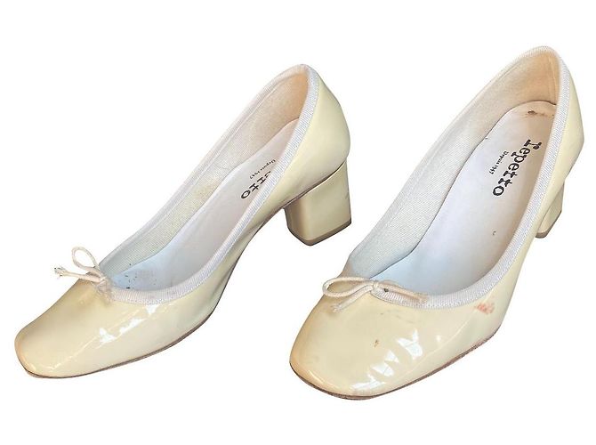 Repetto Camille bailarinas de charol beige 36