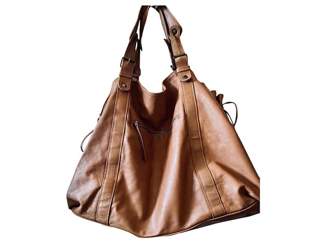 Gerard Darel Travel bag Caramel Leather  ref.299532