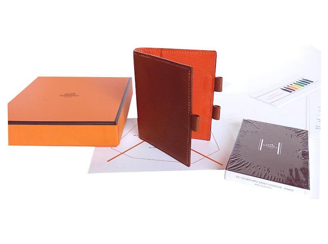 Hermès Leather Notebook Agenda Caramel