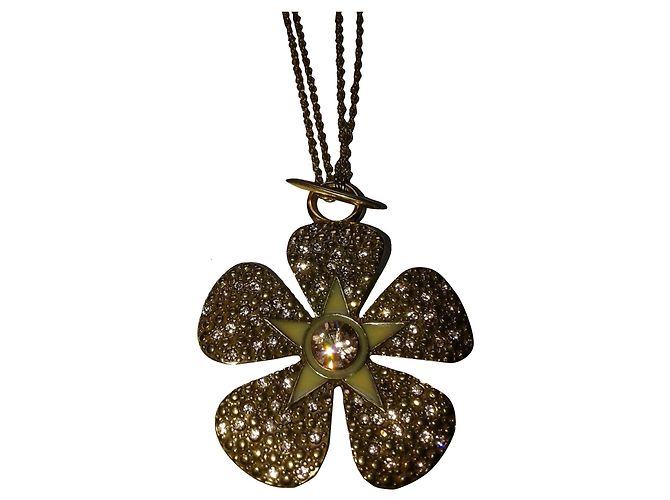 Autre Marque Pilgrim Constelle Halskette Gold Bronze Metall mit Stern Strass