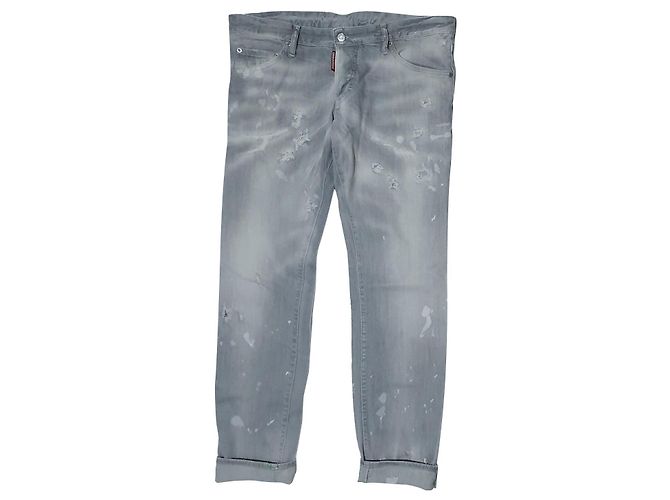 Jeans Dsquared2 Grigio in Cotone ed Elastan Taglia 54