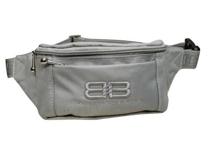 Balenciaga Beuteltasche Grau Segeltuch