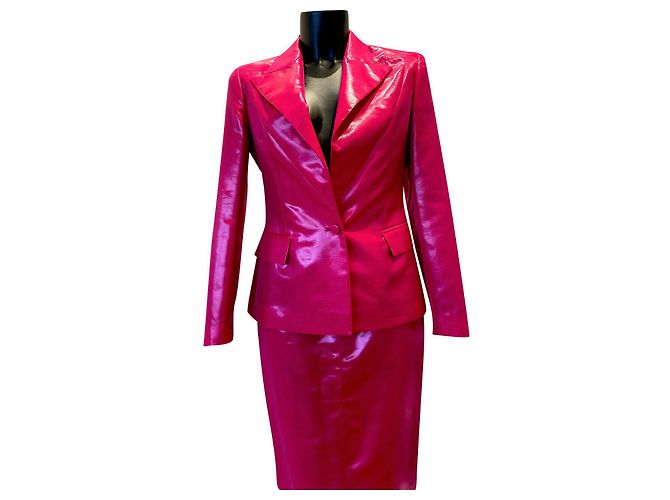 Tailleur Giacca e Gonna Blumarine Fucsia Metallizzato