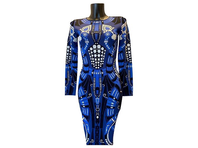 Abito Jacquard Temperley London Blu Navy Viscosa