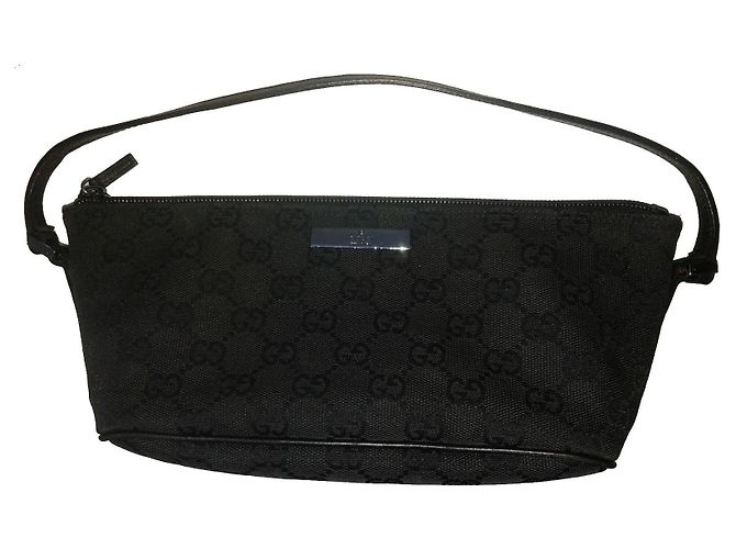 Borsa a tracolla Gucci in tela nera Nero