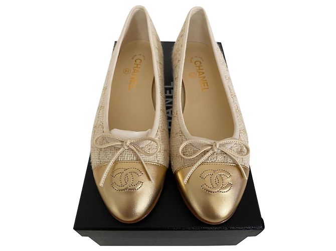 Bailarinas Chanel Multicolor Beige