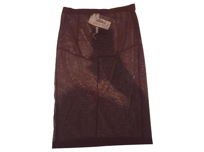 Falda lápiz Dolce & Gabbana OX blood de algodón rojo oscuro Burdeos